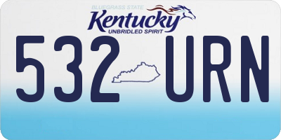 KY license plate 532URN