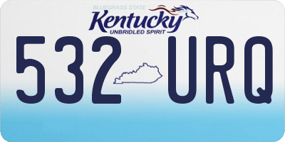 KY license plate 532URQ