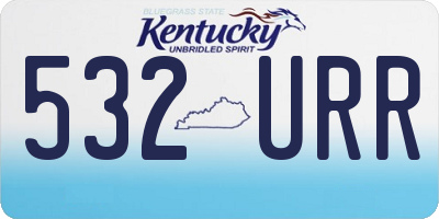 KY license plate 532URR