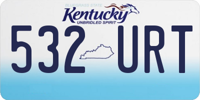 KY license plate 532URT