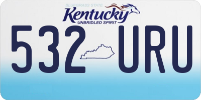 KY license plate 532URU