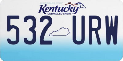 KY license plate 532URW
