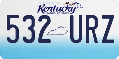 KY license plate 532URZ
