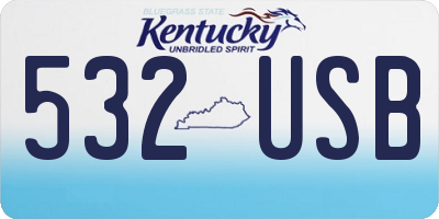KY license plate 532USB