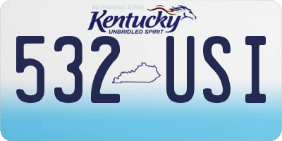 KY license plate 532USI