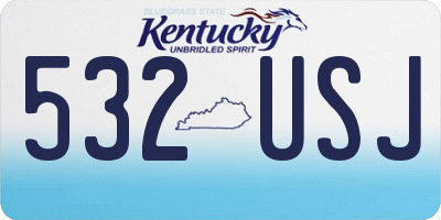 KY license plate 532USJ