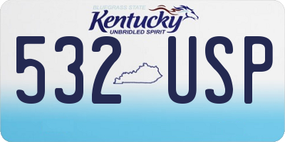 KY license plate 532USP