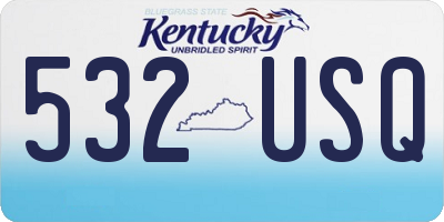 KY license plate 532USQ