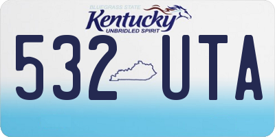 KY license plate 532UTA