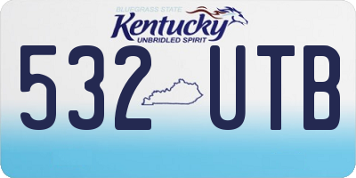 KY license plate 532UTB