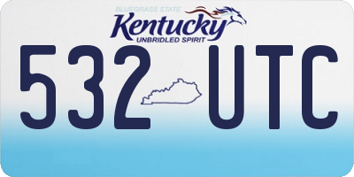 KY license plate 532UTC