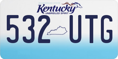 KY license plate 532UTG