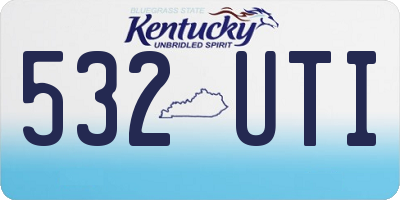KY license plate 532UTI