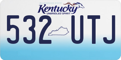 KY license plate 532UTJ