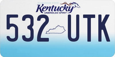 KY license plate 532UTK
