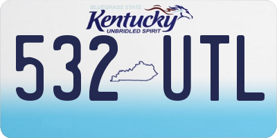 KY license plate 532UTL