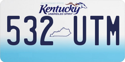 KY license plate 532UTM