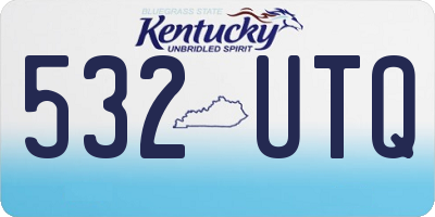 KY license plate 532UTQ