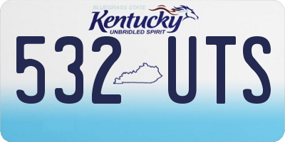 KY license plate 532UTS