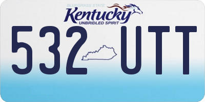 KY license plate 532UTT