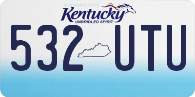 KY license plate 532UTU