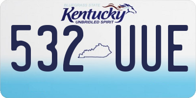 KY license plate 532UUE