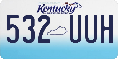 KY license plate 532UUH