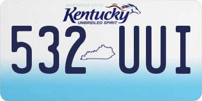 KY license plate 532UUI