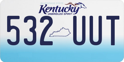 KY license plate 532UUT