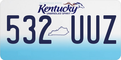 KY license plate 532UUZ