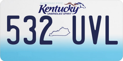 KY license plate 532UVL