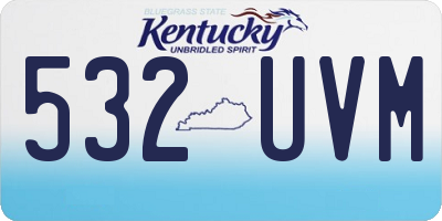 KY license plate 532UVM
