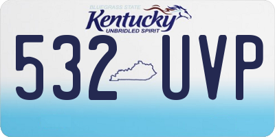 KY license plate 532UVP