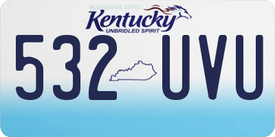 KY license plate 532UVU