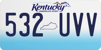 KY license plate 532UVV