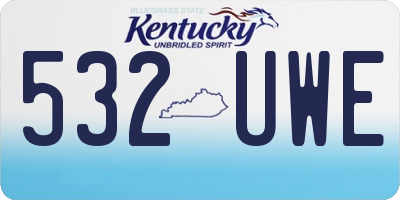 KY license plate 532UWE