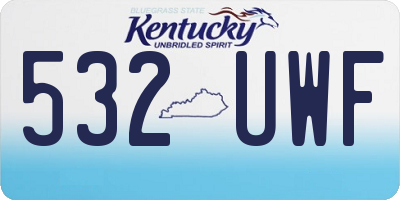 KY license plate 532UWF