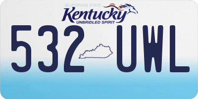 KY license plate 532UWL