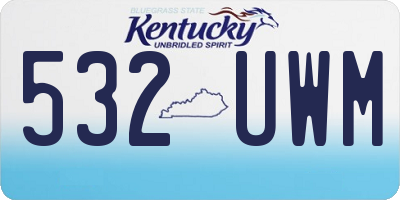 KY license plate 532UWM