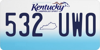 KY license plate 532UWO