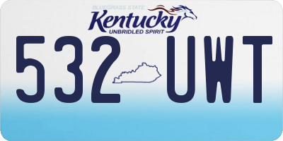 KY license plate 532UWT