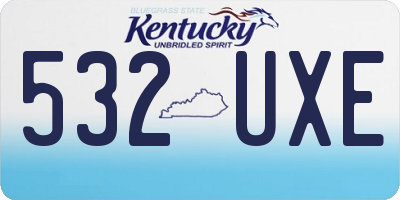 KY license plate 532UXE