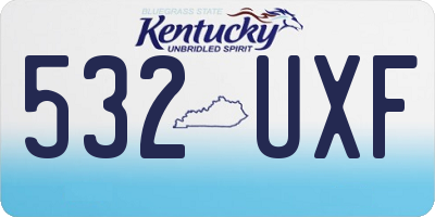 KY license plate 532UXF