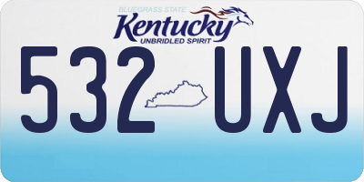 KY license plate 532UXJ