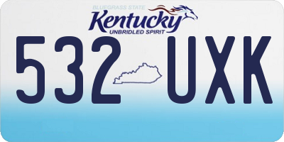 KY license plate 532UXK