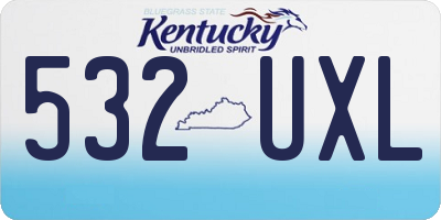 KY license plate 532UXL
