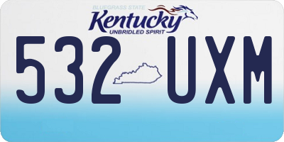 KY license plate 532UXM