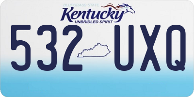 KY license plate 532UXQ