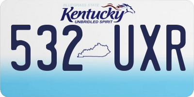 KY license plate 532UXR