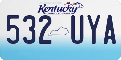 KY license plate 532UYA